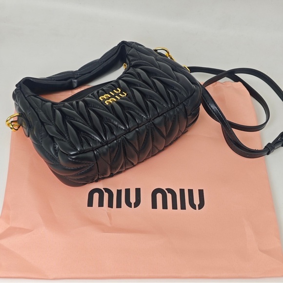 Miu Miu Handbags - Miu Miu Black Quilted Shoulder Bag